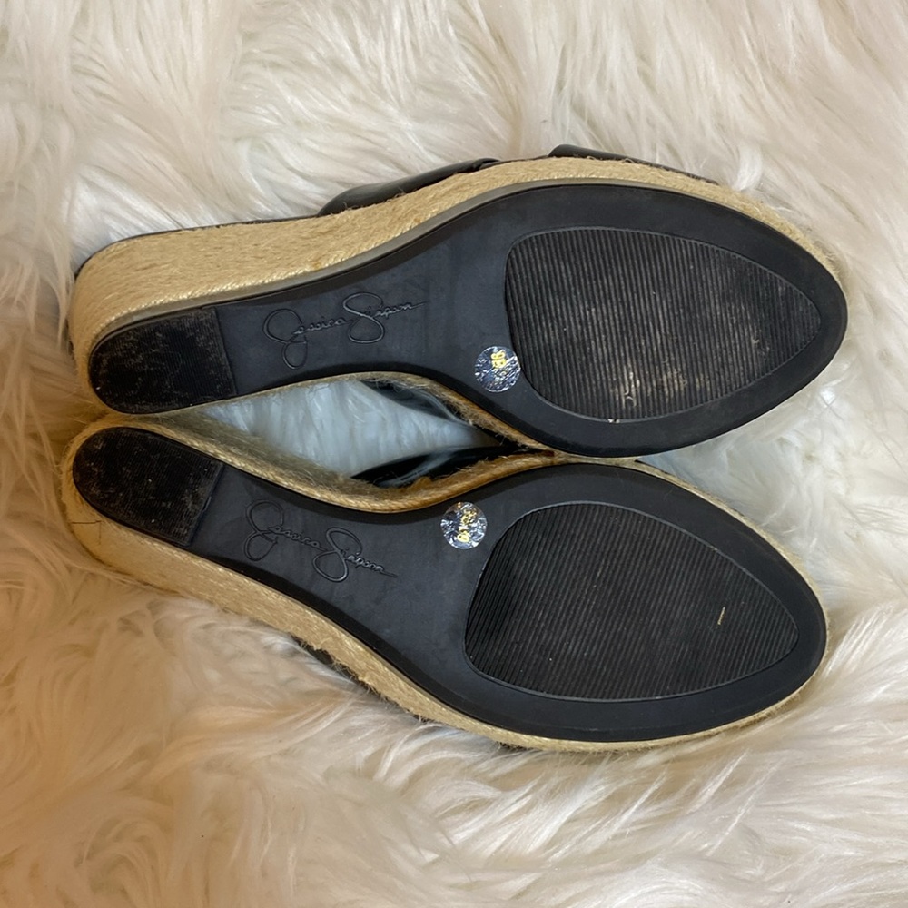 Jessica Simpson JS - Katonal Women’s Black Patent Sandals size 9 EUC - Picture 8 of 10